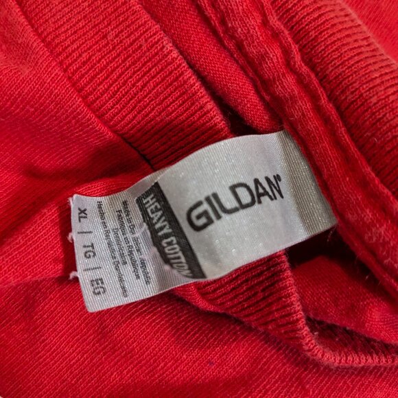 WaWa "I Love Pizza" Red T-Shirt XL Gildan Heavy Cotton, Short Sleeve - Picture 8 of 10